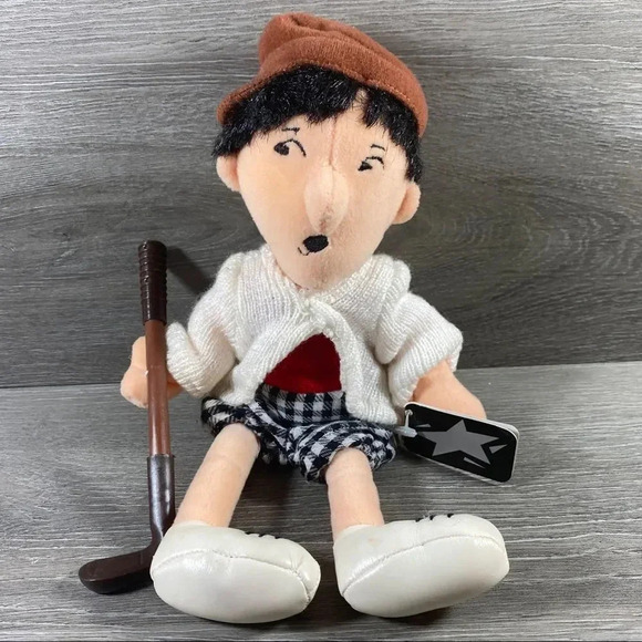 Collectable Three Stooges Golfing Plush Doll  MOE  Highlght Starz NWT - Picture 1 of 4
